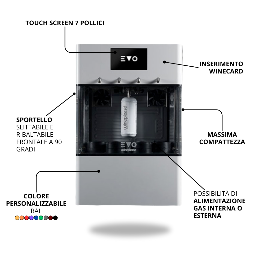 WINE DISPENSER EVOLUSSO DA 4 BOTTIGLIE