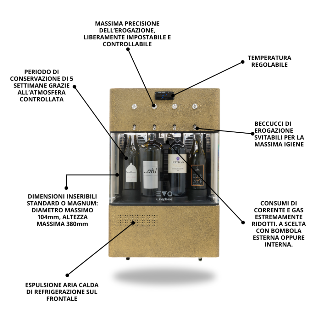 WINE DISPENSER EVO DA 4 BOTTIGLIE